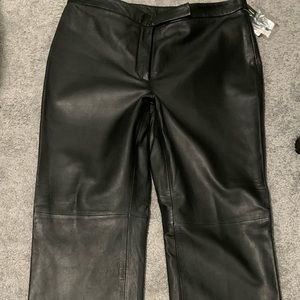 Brand New INC black leather pants